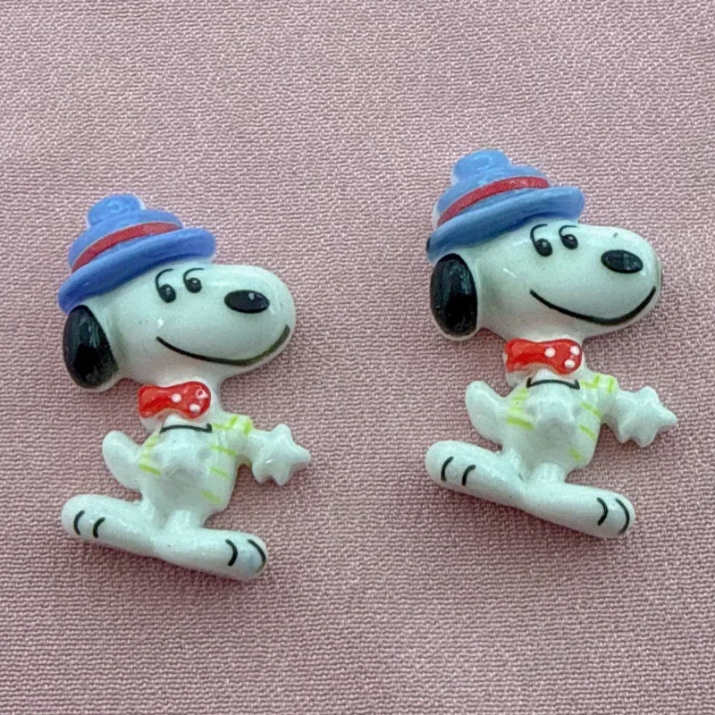 10pcs resin cute little dog pendant, DIY jewelry making earrings, keychain accessories view 2