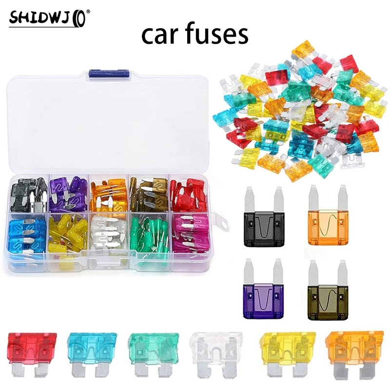 60Pcs/set Car Fuse Assortment Kit Car Profile Replacement Blade Set For Auto Car Truck 5A 10A 15A 20A 25A 30A Fuse