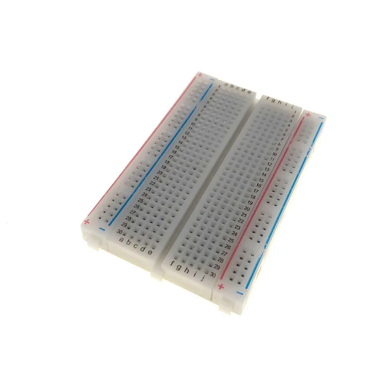 400 Tie Points Solderless PCB Breadboard Mini Universal Test Protoboard DIY Bread Board Bus Test Circuit 8.5CM x 5.5CM 400 holes