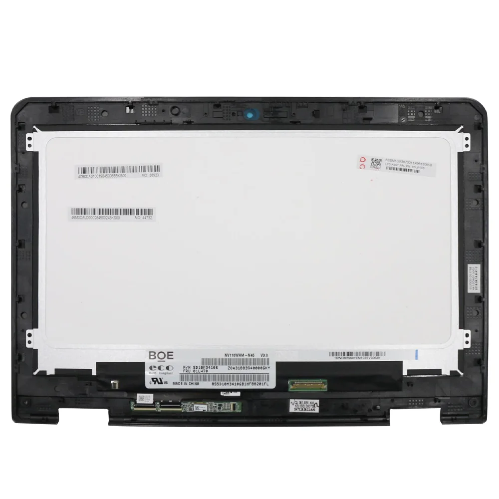 

01LW705 01LW706 For Lenovo Yoga 11e 5th Gen 20LM 20LN 11.6'' LCD Touch Screen assembly NV116WHM-N45 HD 1366×768