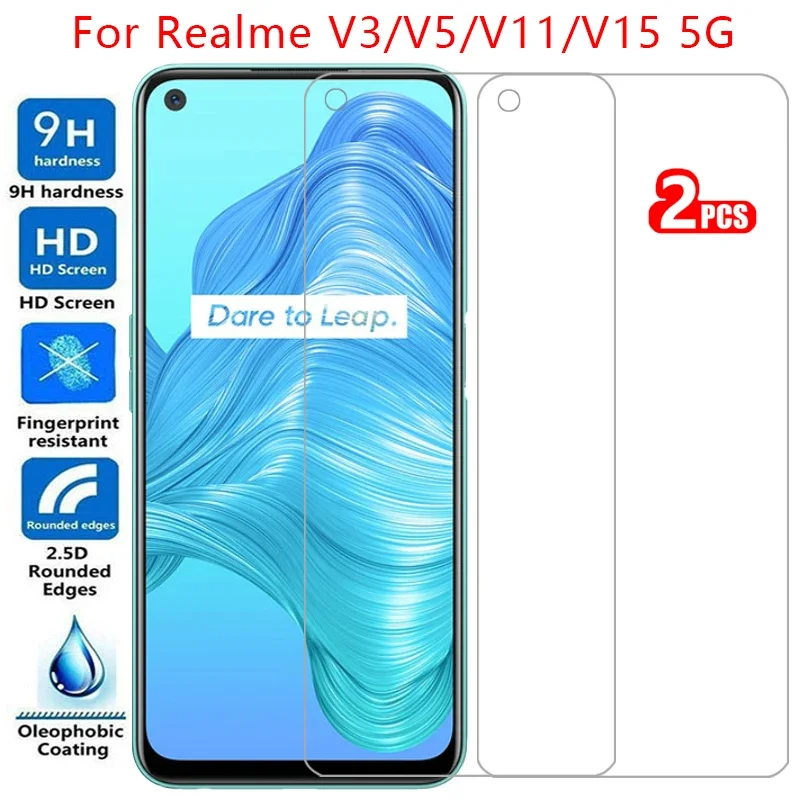 واقي شاشة من الزجاج المقسى لهاتف Realme v3 v5 v11 v15 5g على Realmi v 3 5 11 15 3 فولت 5 فولت 11 فولت 15 فولت طبقة أمان Real me #2