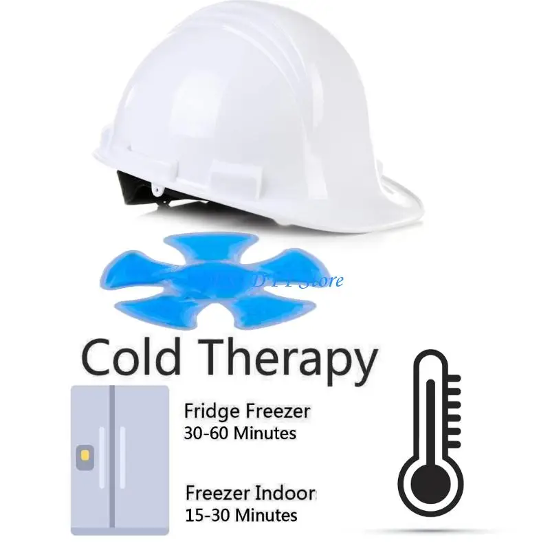 G6DE Adjustable Cooling Pad PVC Head Gel Ice Pack Outdoor Accessories Enduring
