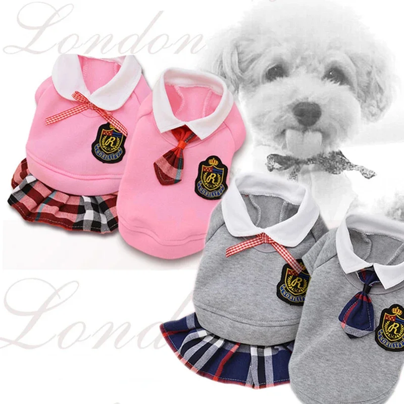 Campus Pet Dog Clothes Pet Uniform Clothing for Small Medium Dogs Costume Chihuahua Puppy Pet Shirt Clothes for Dogs Ropa Perro