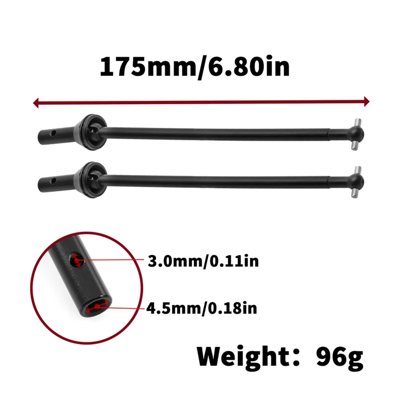 2Pcs Steel Metal Front Rear Drive Shaft CVD Driveshaft TKR5472 TKR5073 TKR5070 for TEKNO MT410 RC Car Upgrade Parts