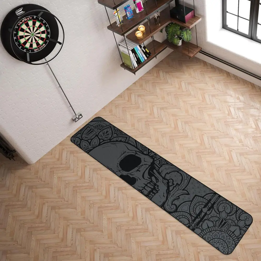 Champion's Choice Dart Mat - Soft & Steel Tip Lines | Anti-Slip Floor Protection | Dartboard Accessories