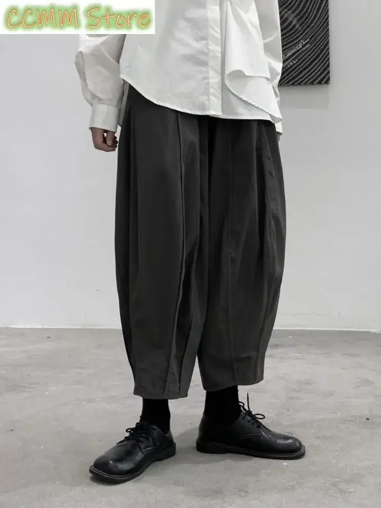 High Elastic Waist Black Brief Long Wide Leg Pants New Loose Fit Trousers Women Fashion Tide Spring Autumn