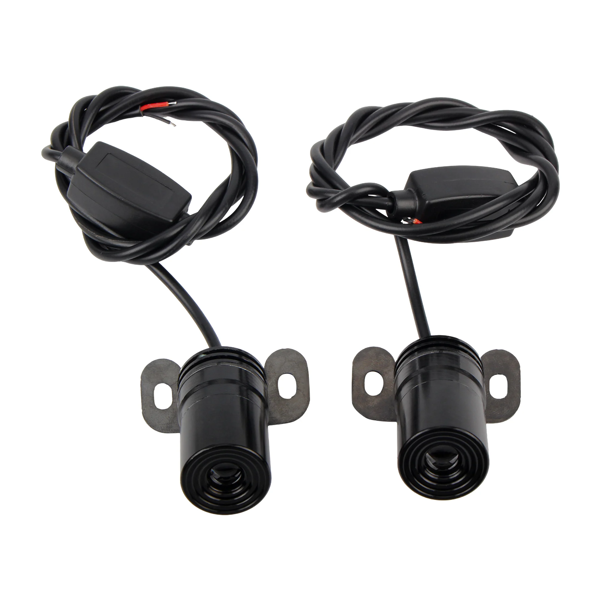 دراجة نارية عالمية LED الملاك الجناح أضواء الإسقاط 2 قطعة ل هارلي هوندا ياماها مصباح للزينة تعديل أجزاء #2