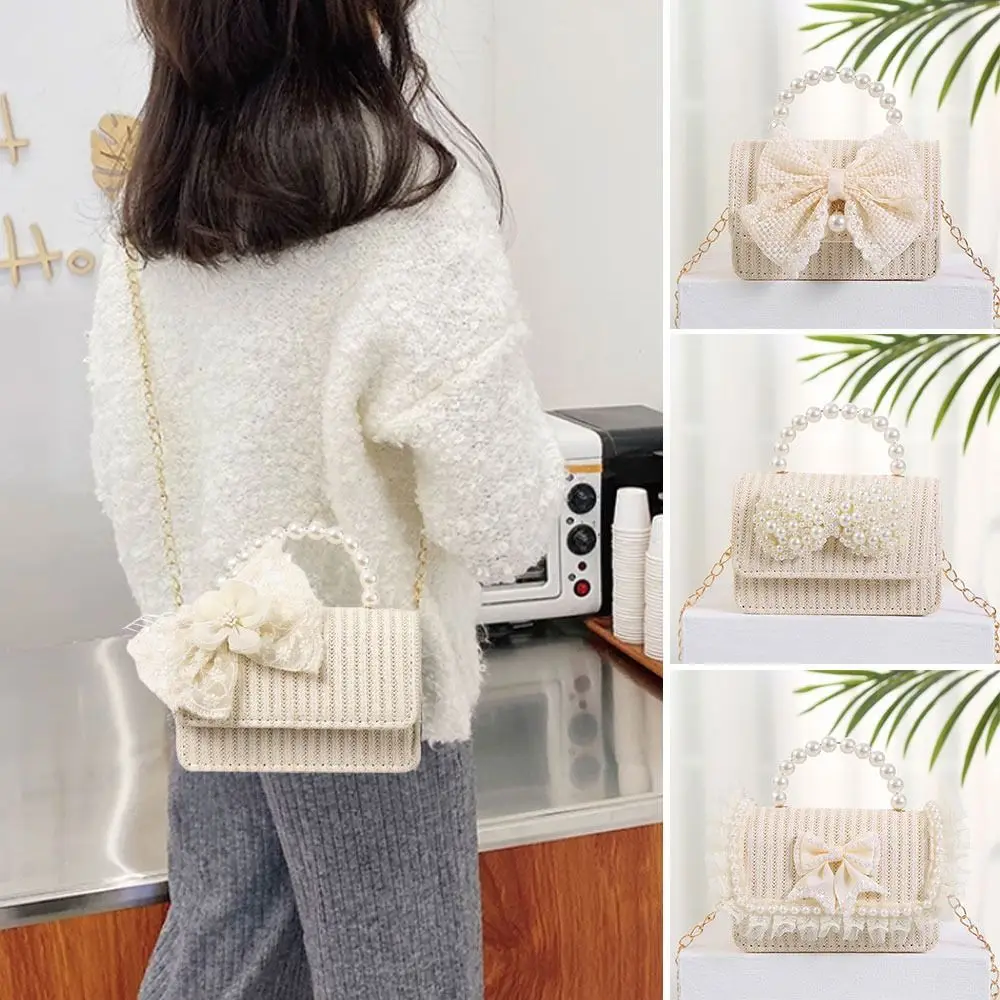 

Summer Simple Straw Bag Pearl Portable Messenger Bag Fashion Holiday Crossbody Bag Women