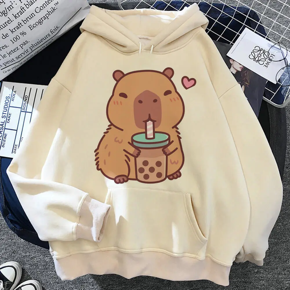 Capybara hoodie comfortable patterned patterned graphic funny harajuku girl tracksuits elegant graphic