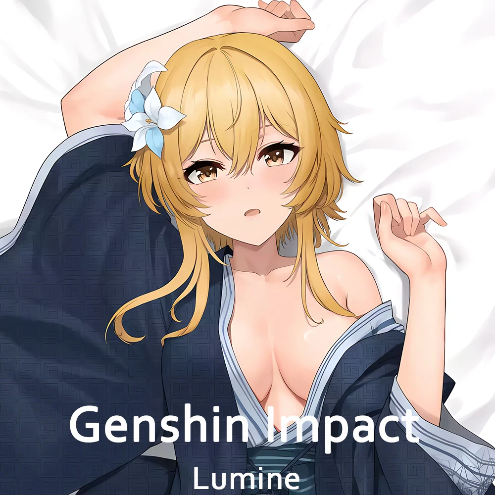 

Genshin Impact Lumine Dakimakura 2WAY Hing Body Case Anime Otaku Pillow Cushion Cover Xmas Gifts