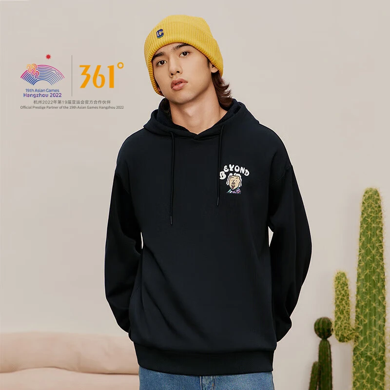 361 Degrees NEW Men Women Sports Hoodies Autumn Winter Lifestyle Pullover Loose Comfortable Warm Male Female Sweater 652346801