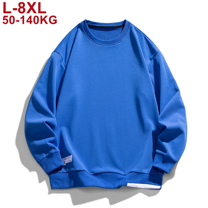 Men's Sweatshirts Fake 2 Pieces Oversized Patchwork Pullovers Streetwear Fashion Hoodie Plus Size 6xl 7xl 8xl Sportswear Male