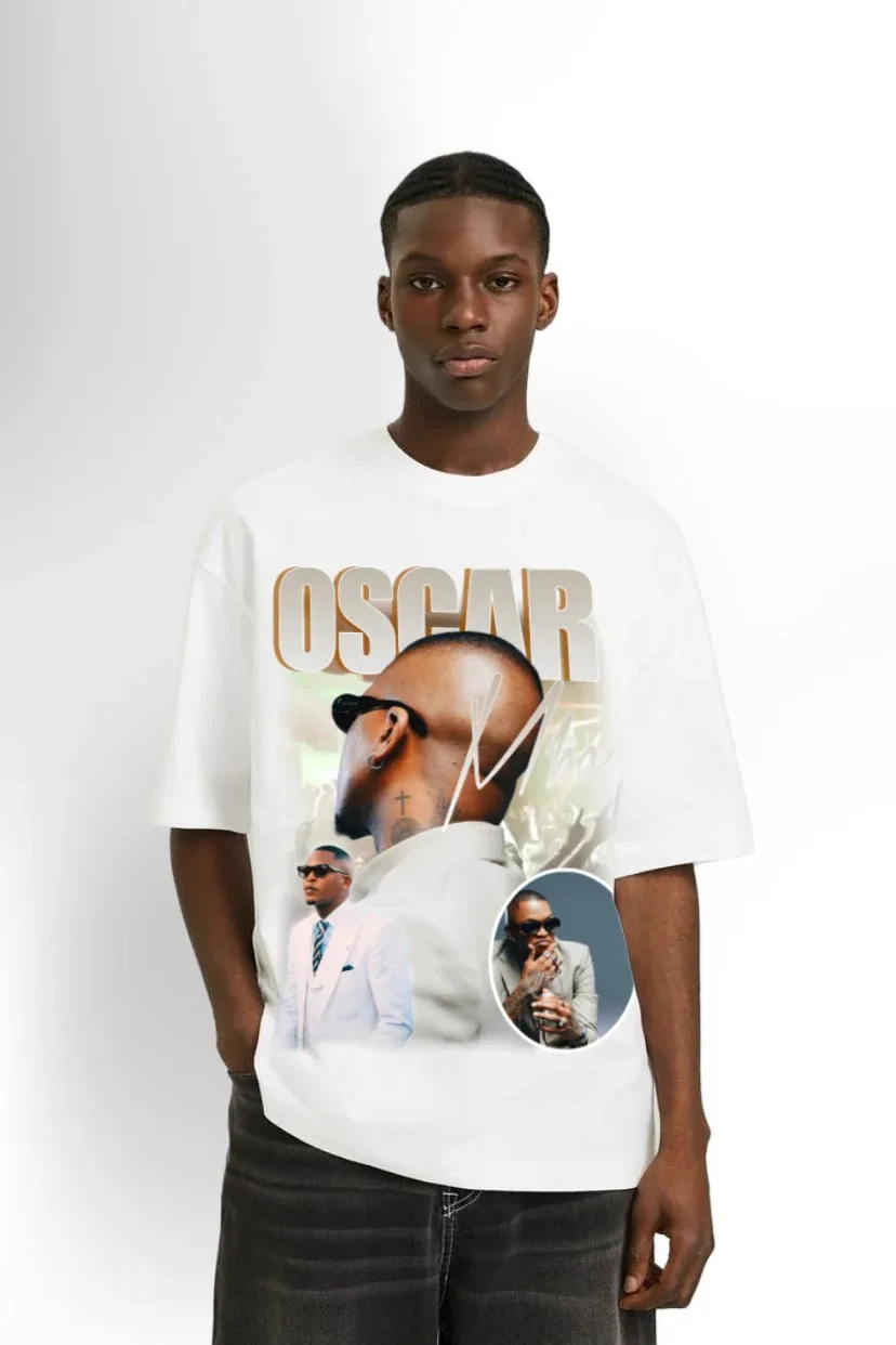 2025-26 الصيف أوسكار Mbo 100% القطن الخالص المطبوعة مغني الراب الهيب هوب الاتجاه تي شيرت للجنسين الرجال تنفس المتضخم المحملة تنفس #2