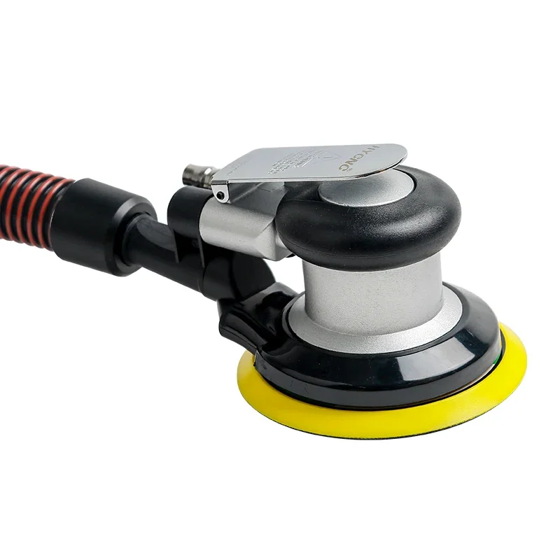5-Inch pneumatic air sander Wood polisher with 125mm round sandpaper Vacuum rail grinding Grinder tool