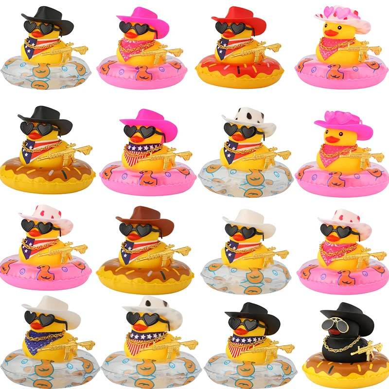 Ducks for Cars - Rubber Duck for Dashboard of Car, Yellow Duck Car Dashboard Decorations, Squeak Ducks Car Ornaments Car