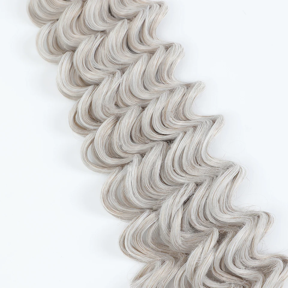 Tiefe Welle Twist Flechten Haarverlängerungen für Frauen Hochwertige synthetische Häkelzöpfe Haar 24 Zoll Ombre Bug Braun Afro Locken – Detail 18