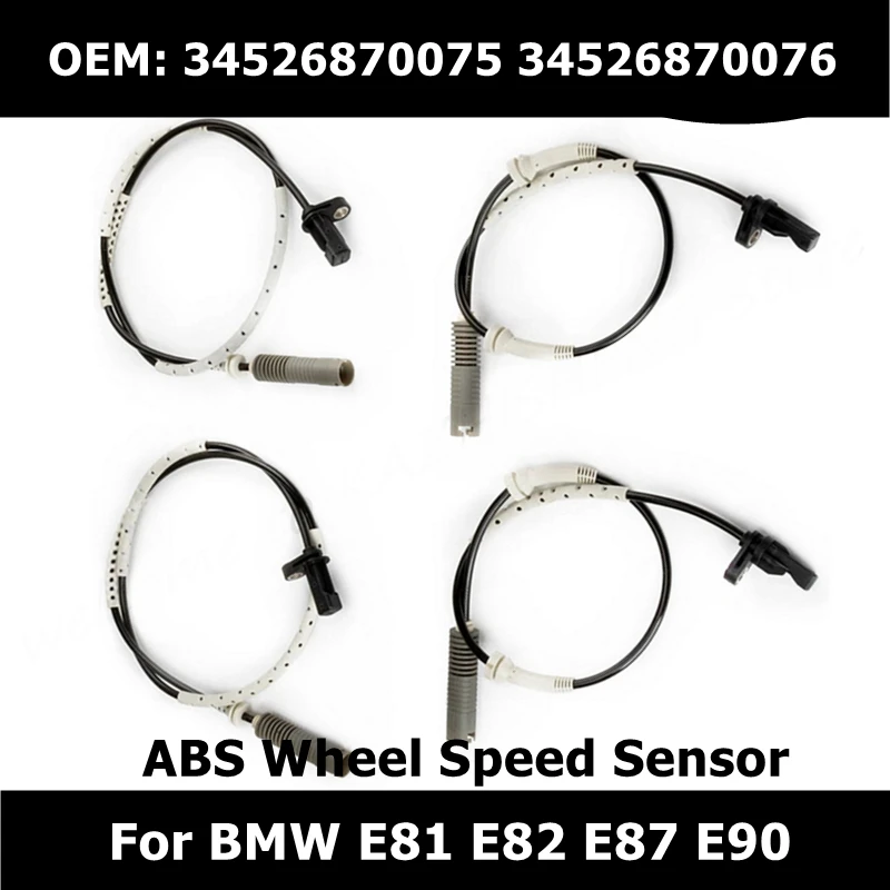 

34526870075 34526870076 Car Accessories Front & Rear ABS Wheel Speed Sensor For BMW E81 E82 E87 E90 34526760424 34526760425