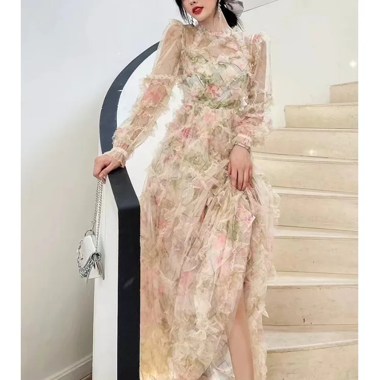 

Весенняя новая женская высококачественная длинная юбка в клетку с принтом в стиле пэчворк и высокой талией, смесь хлопка из полиэстера