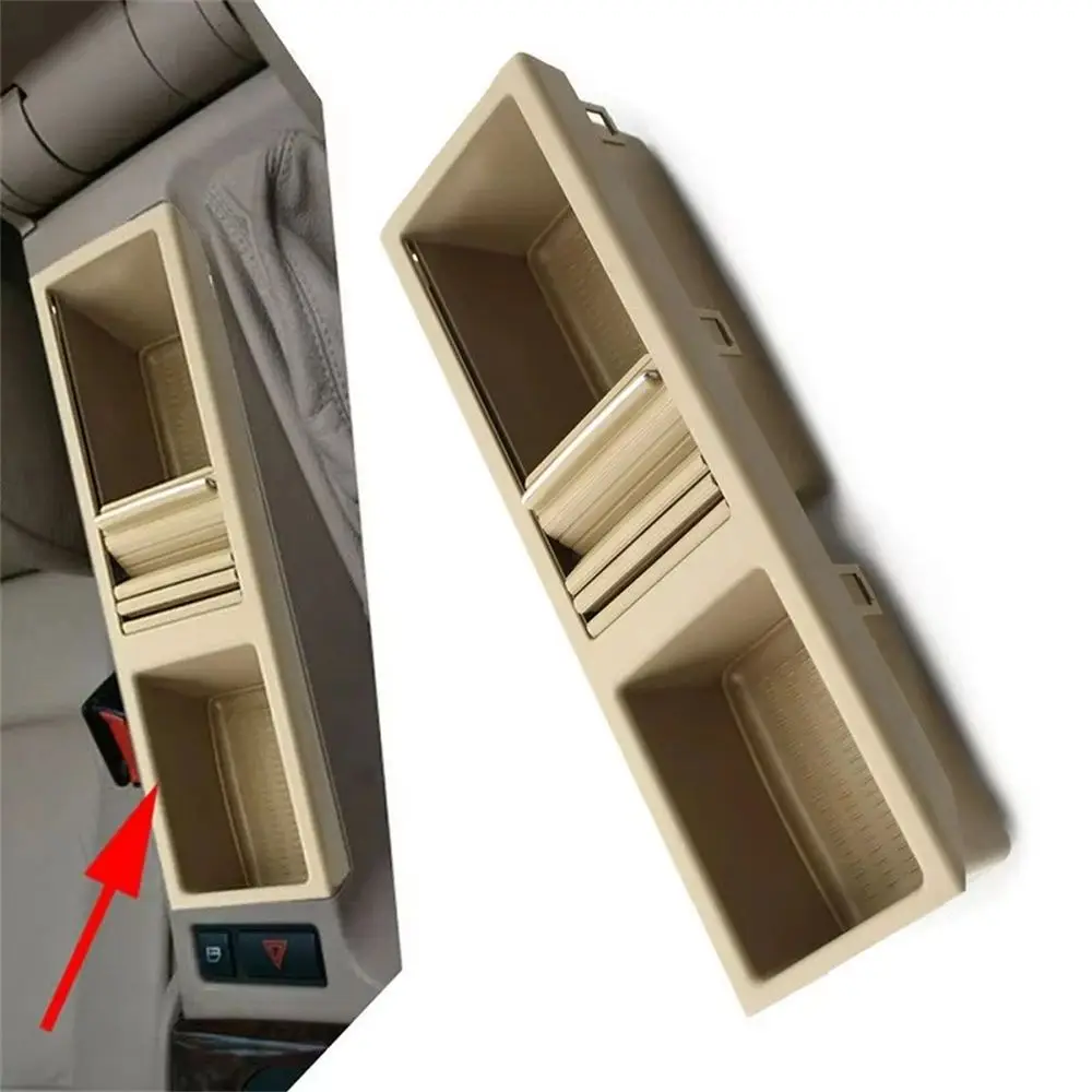 

Car Water Bottle Drink Cup Holder Front Center Console Storage Organizer Coin Box For BMW E46 3 Series 1998-2007