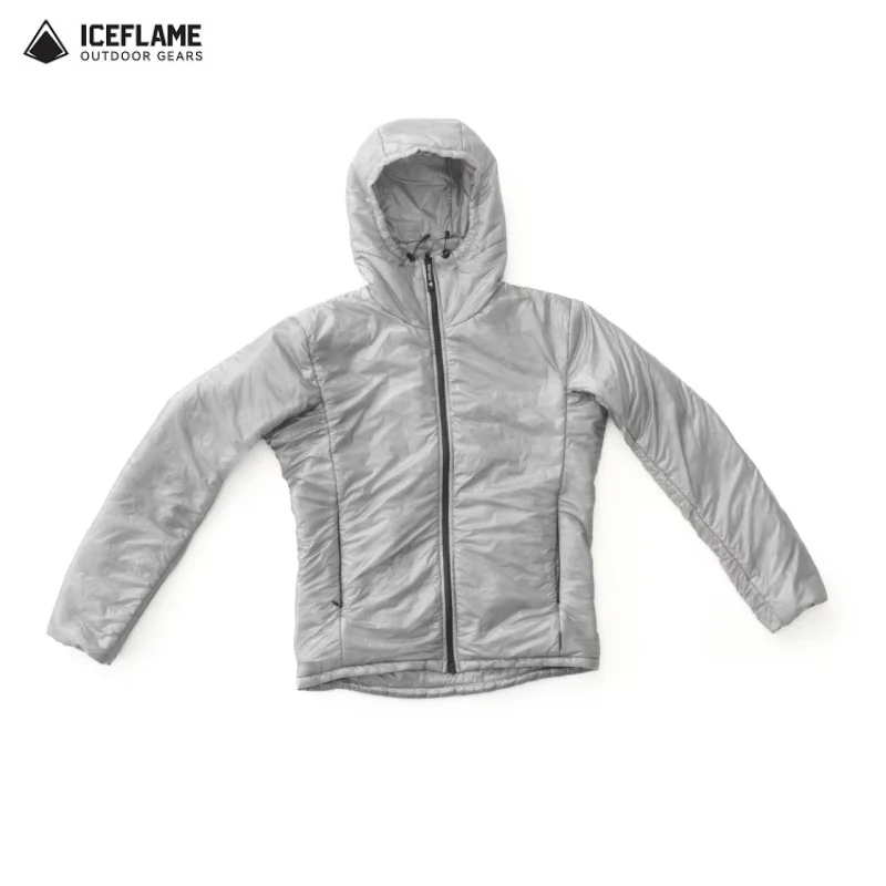 Ice Flame Clima Dynamische isolatiejas Outdoor Ultralight Wandelen 7D Nylon Zipjack Duurzame warmte Unisex Backpacken