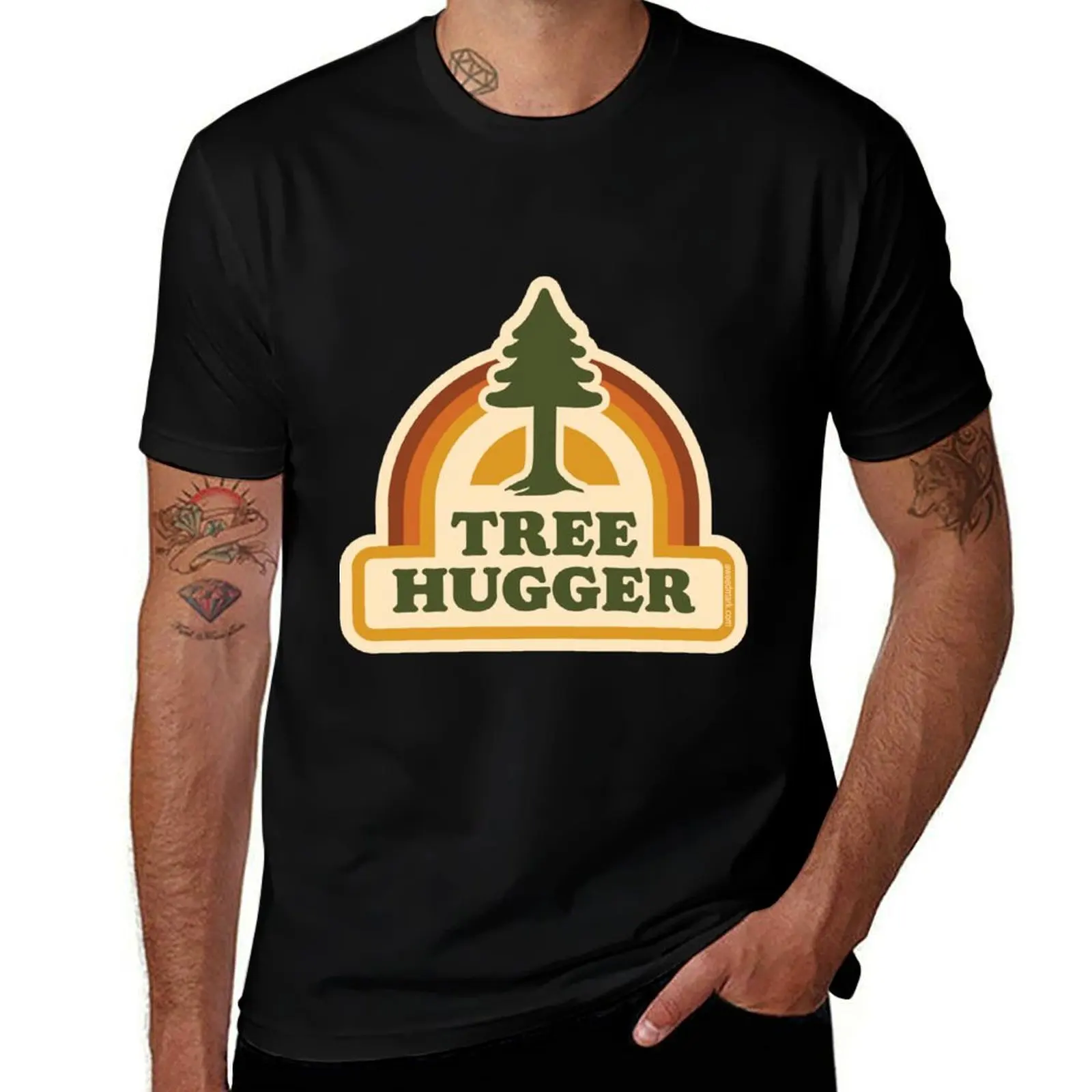 Retro Tree Hugger T-Shirt Sporty Casual Quick Dry T-Shirt