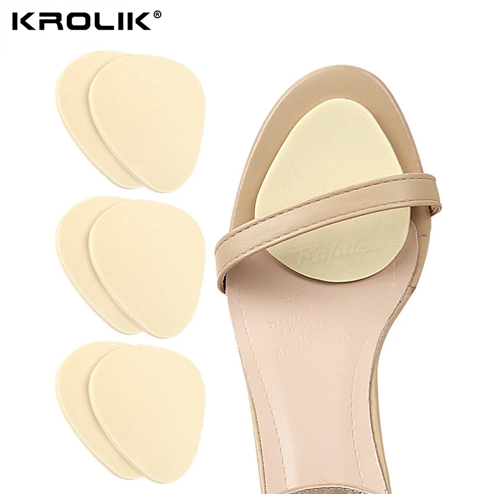 6 Pcs High Heel Shoes Front Forefoot Half Sole Pads Insert Ball Comfy Latex Insoles Cushion Foot Care Forefoot Insoles Solid