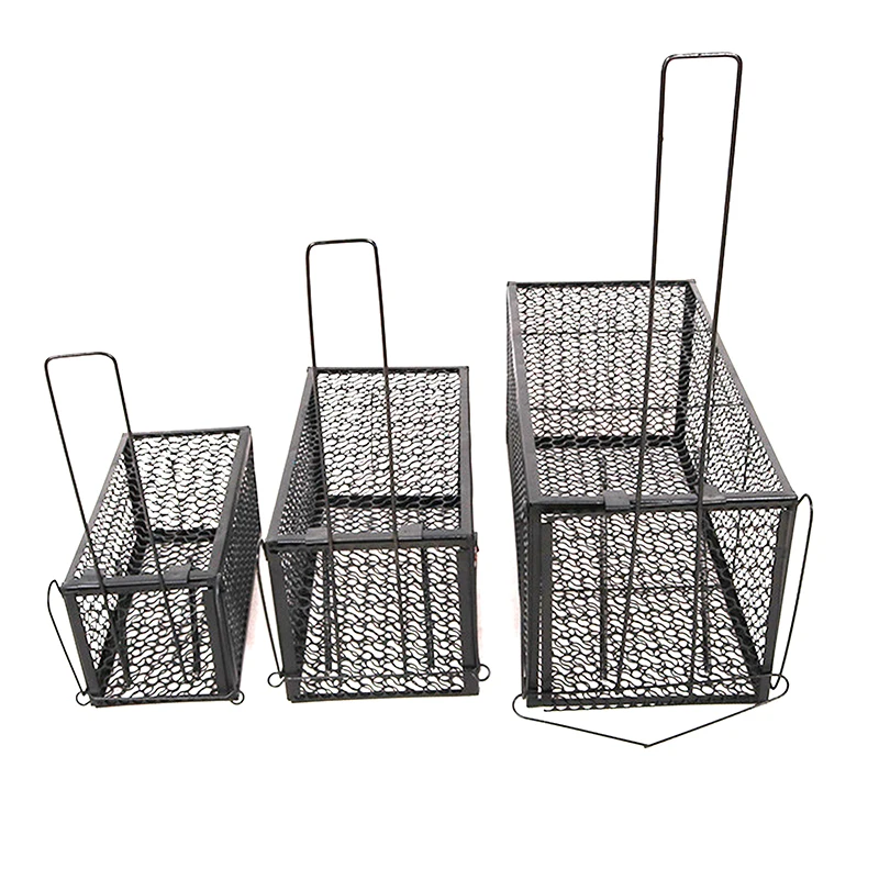 Smart Self-locking Mousetrap Safe Firm Iron Net Household Mouse Catcher Metal Reusable Humane Indoor Outdoor Rat Trap Rat Cage