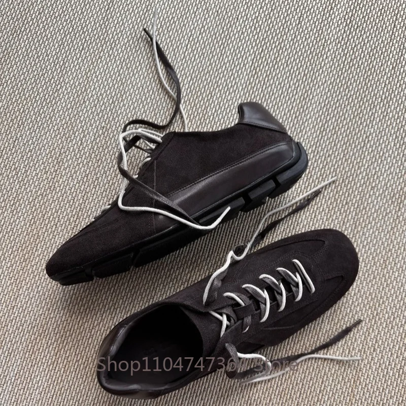 Retro Cowhide Derby Oxford Shoes Men's Party Office Genuine Leather Casual Training Shoes Male Outdoor Sport Walking Flats