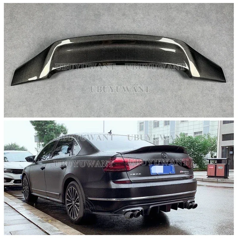 For Volkswagen Passat B7 USA 2011-2017 Passat NMS Rear Trunk Lip Carbon Fiber Wing Spoiler Car Styling view 6