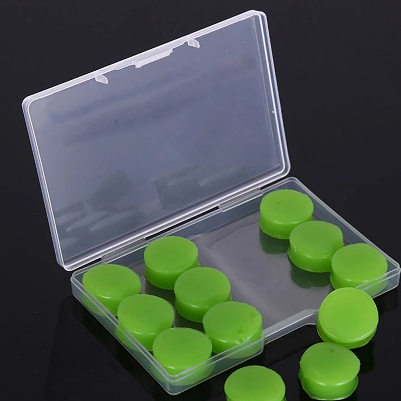 8/12PCS Silicone Ear Plugs Redução de Ruído do Sono Anti Cancelamento Som Isolamento Proteção Earplug Dormir Reutilizáveis Ear Plugs