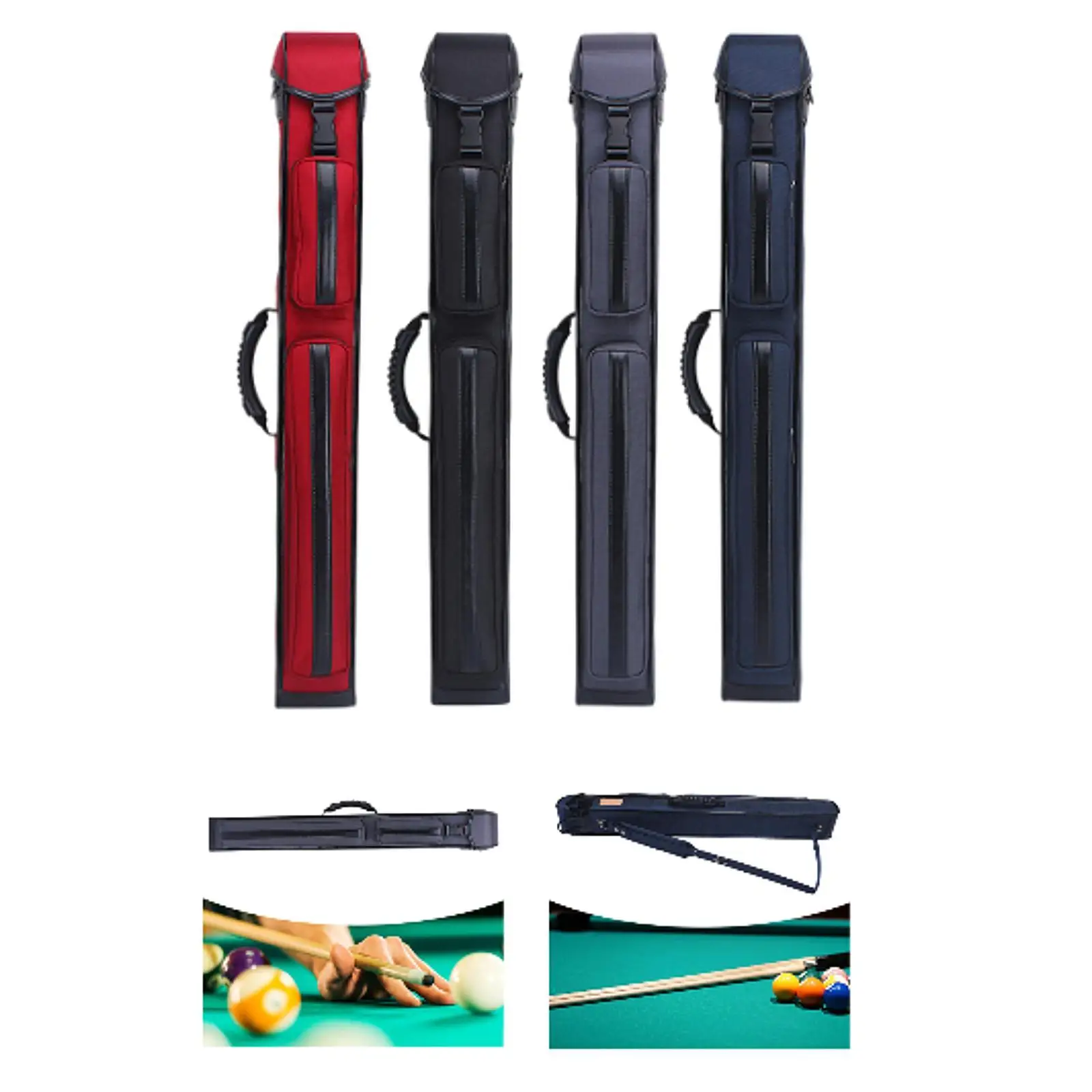 Pool Cue Case Canvas Portable Billiards Accessories with Shoulder Strap Lightweight Compact Anti Scratch Pool Cue Storage Pouch