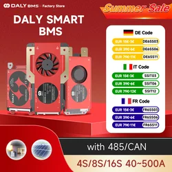 DALY-インテリジェントBMSボード,LiFePo4,4s,12v,8s,24v,16s,48v,3.2v,100a,60a,18650バッテリーパック用uart、rs485キャンバス通信