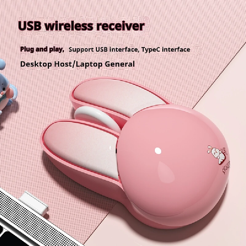 Mofii Flyer Wireless Mouse Girl Bluetooth Mute Cute Rabbit Apple Laptop Pc Mac Ipad Ergonomic Game Or Office Christmas Gift