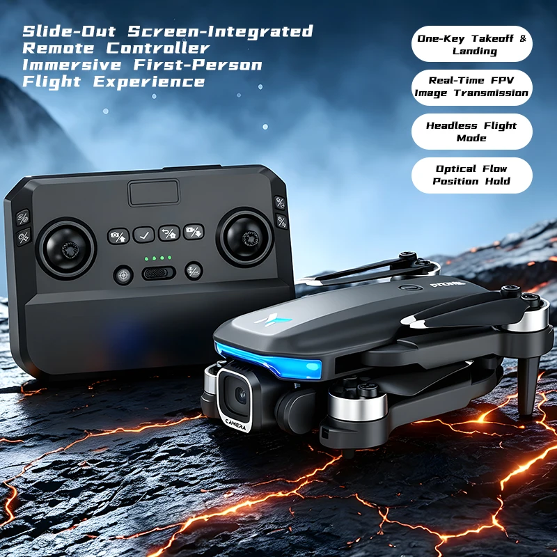 H12 Mini Drone With 4.3 inch Screen Control HD Aerial Aerial Vehicle Optical Flow Hovering Fixed Height Alloy Drones Toys Gift