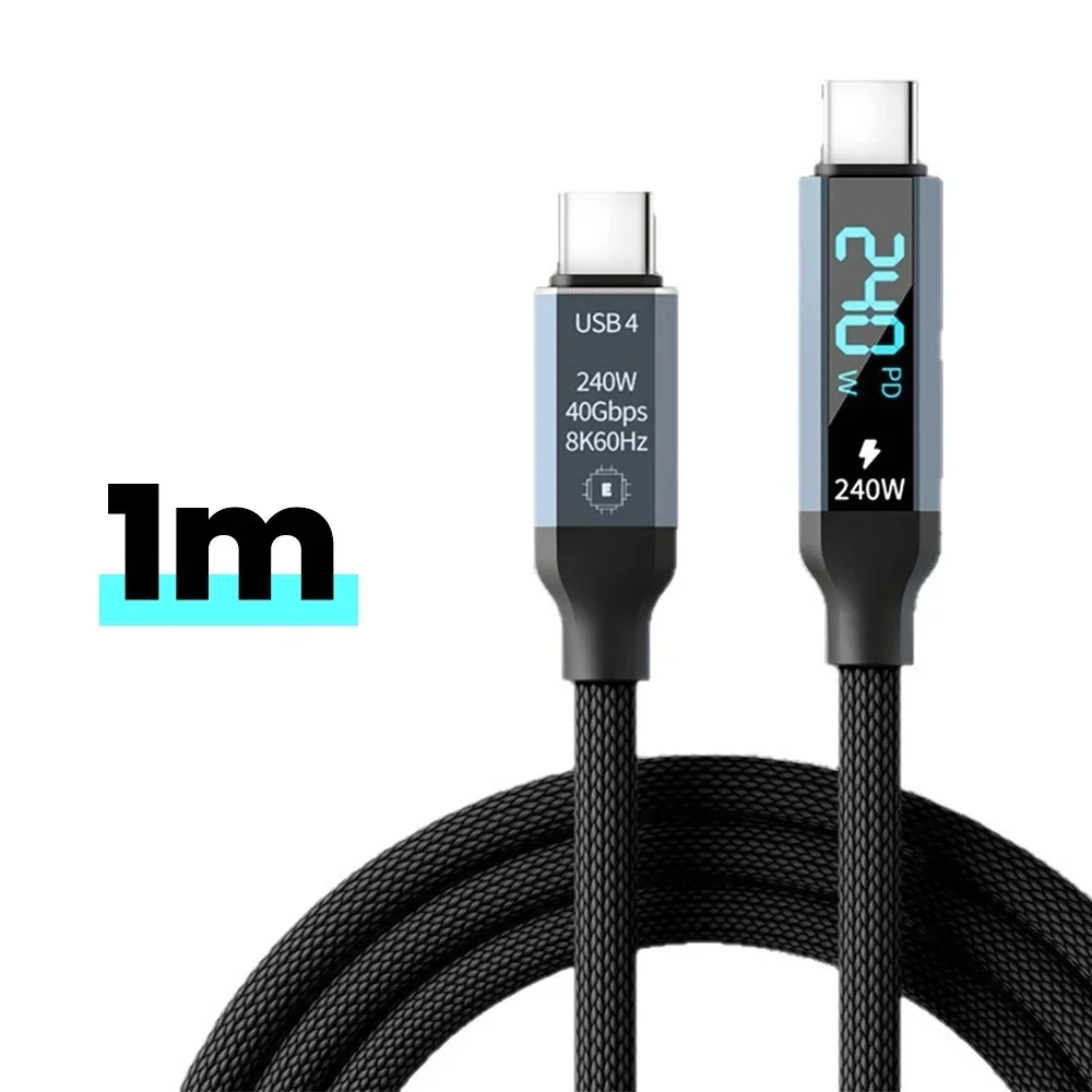 PD USB4.0 Type C Cable 40Gbps Thunderbolt 8K 60Hz Digital Display E-Marker Chip Fast Charging Type-C Cord For iPhone 17 Laptop