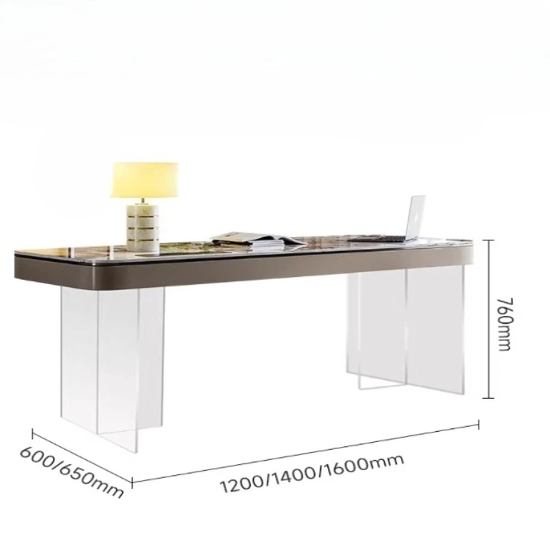 

Y Suspended Desk Light Luxury Home Italian Minimalist Solid Wood Writing Desk Study Long Rock Board Office Desk