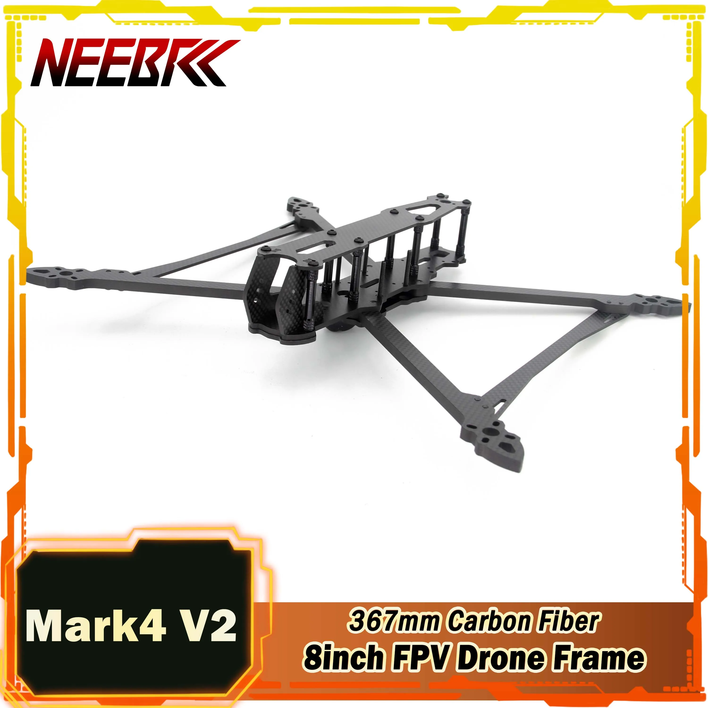 

Mark4 V2 8inch 367mm FPV Drone Frame Carbon Fiber Principal Axis for APEX RC Racing Quadcopter Four-axle Model Freestyle DIY Toy