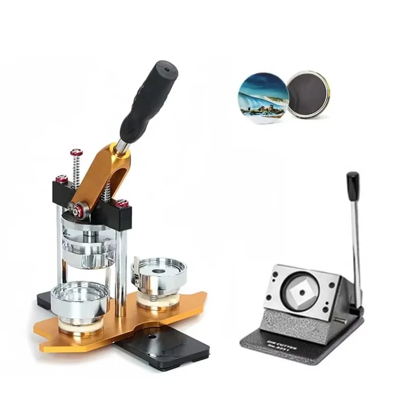 Custom Photo Button Machine 2.25 Inch (58mm) Round Pin Refrigerator Sticker Making Kit