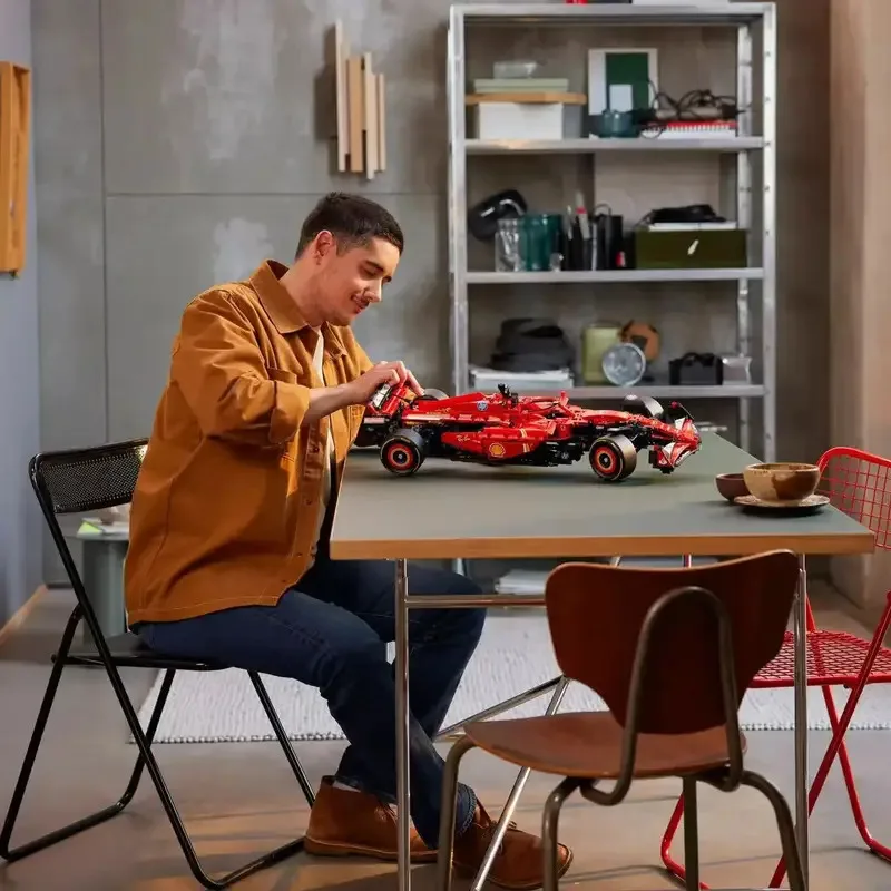 42207 42206 Racing Car Model Kit Mechanical Set Building Block Model ,Red And Blue Birthday Toy Gift Christmas Toy Gift