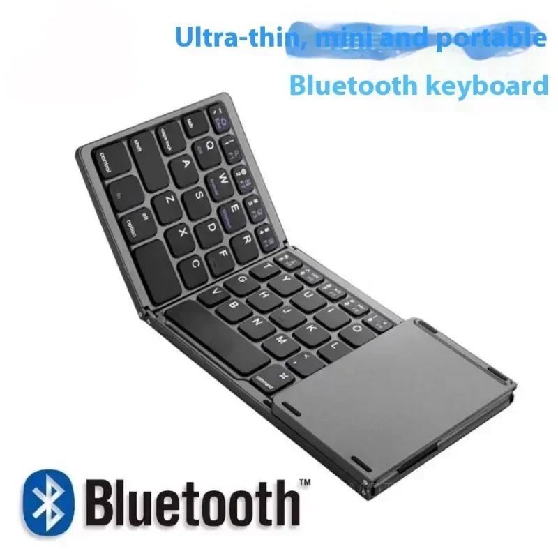 

Foldable Bluetooth Keyboard Wireless Portable with Type-C Charging and Touchpad Compatible for Windows iOS Android Devices