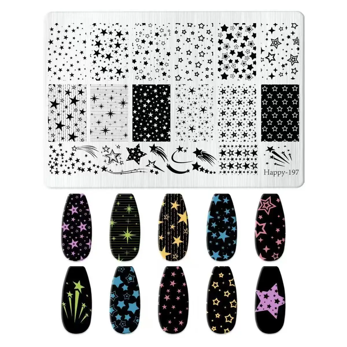 Nail Stamping Plate Plants Tree Geometry Pattern Stamp Template Nail Image Plate Stencil DIY Printing Stainless Steel Nail Tools