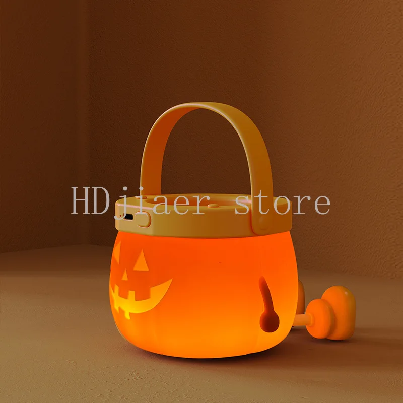 

Halloween Pumpkin Elf Night Light - Portable Table Lamp, Creative Ambience Lamp, Student Pen Holder, Soft Light Bedside Lamp
