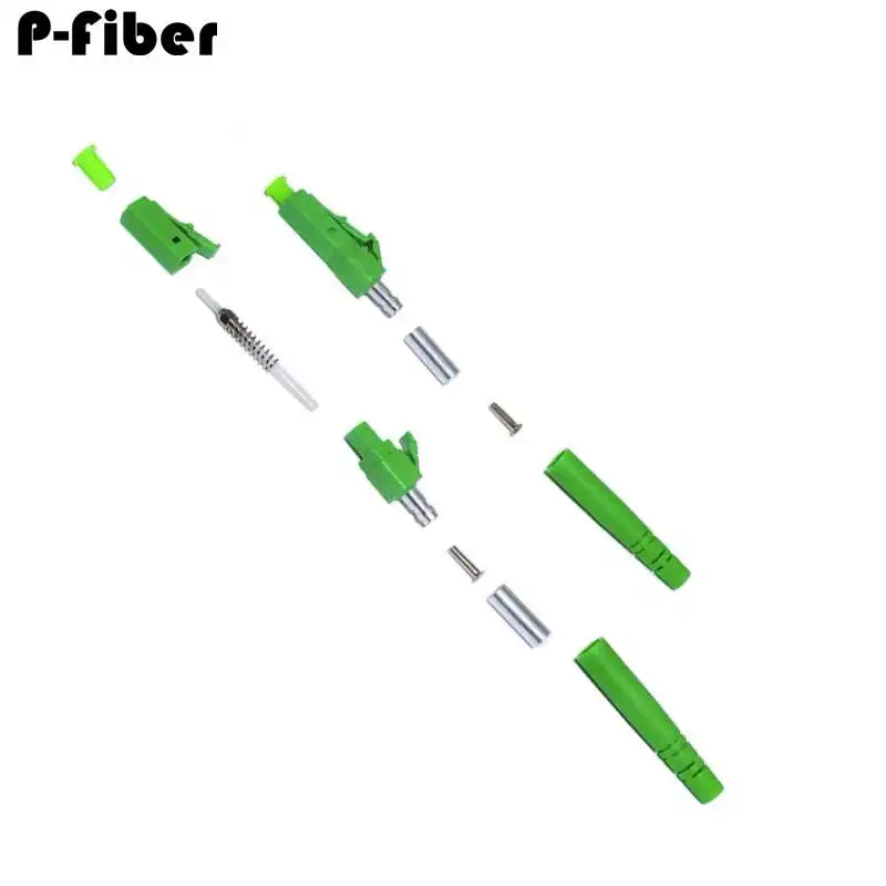 

LCAPC optical fiber connector kits 200pcs LC/APC 3.0mm 2.0mm green for patch cord part ftth accessories with ceramic ferrule SM