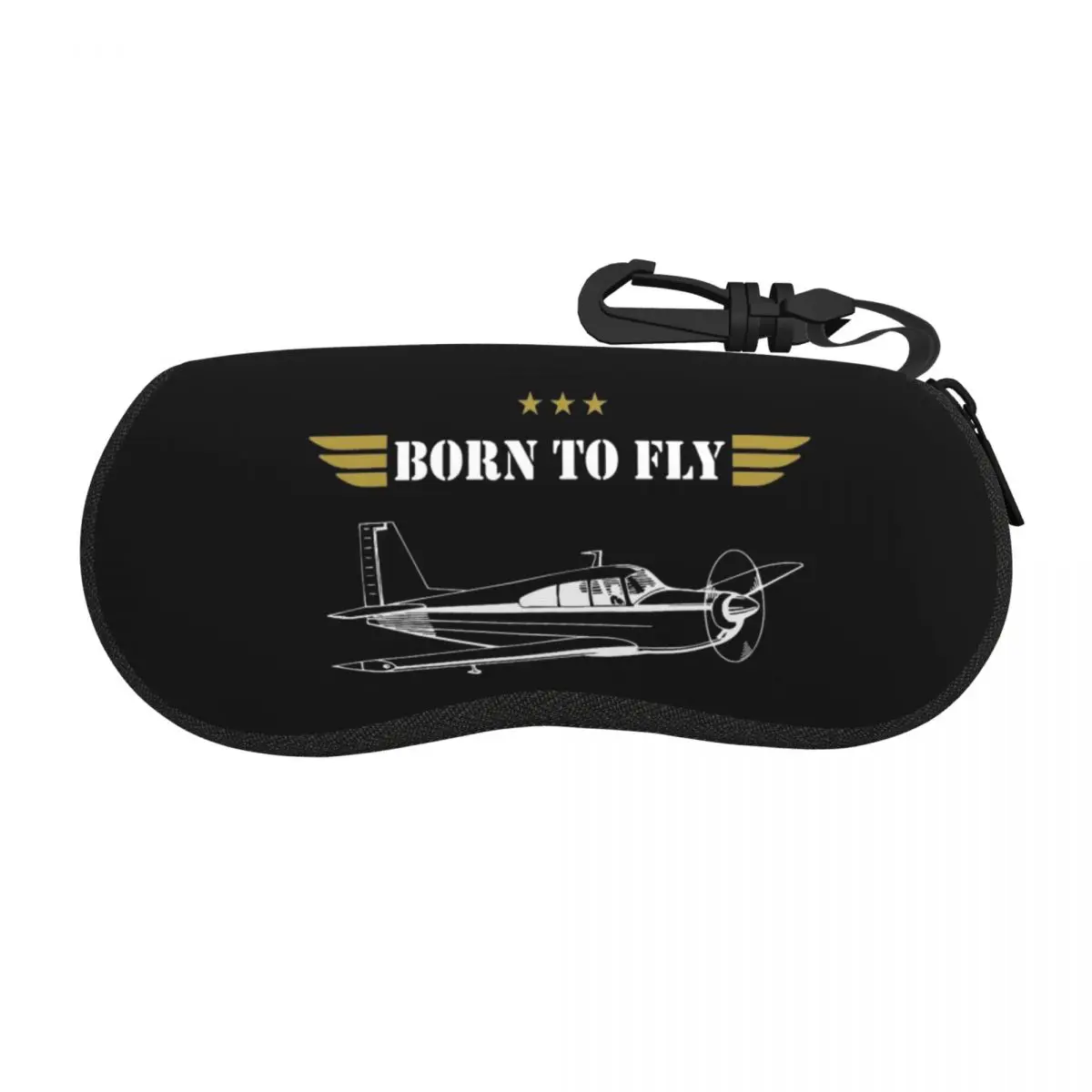 

Born To Fly Single Airplane Glasses Case Protective Aviation Airport Glasses Storage Box Office Eye Contacts Case