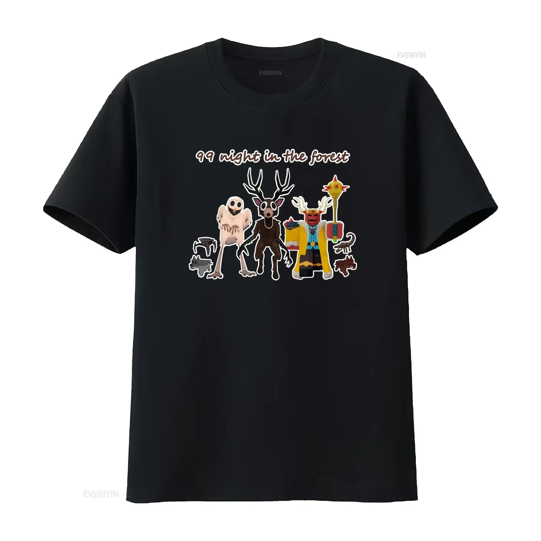 99 Nocí Halloween v Lese Vtipné Tri?ko vintage Washed Unisex graphic Versatile Comfortable Stretched Casual Breathable fashion