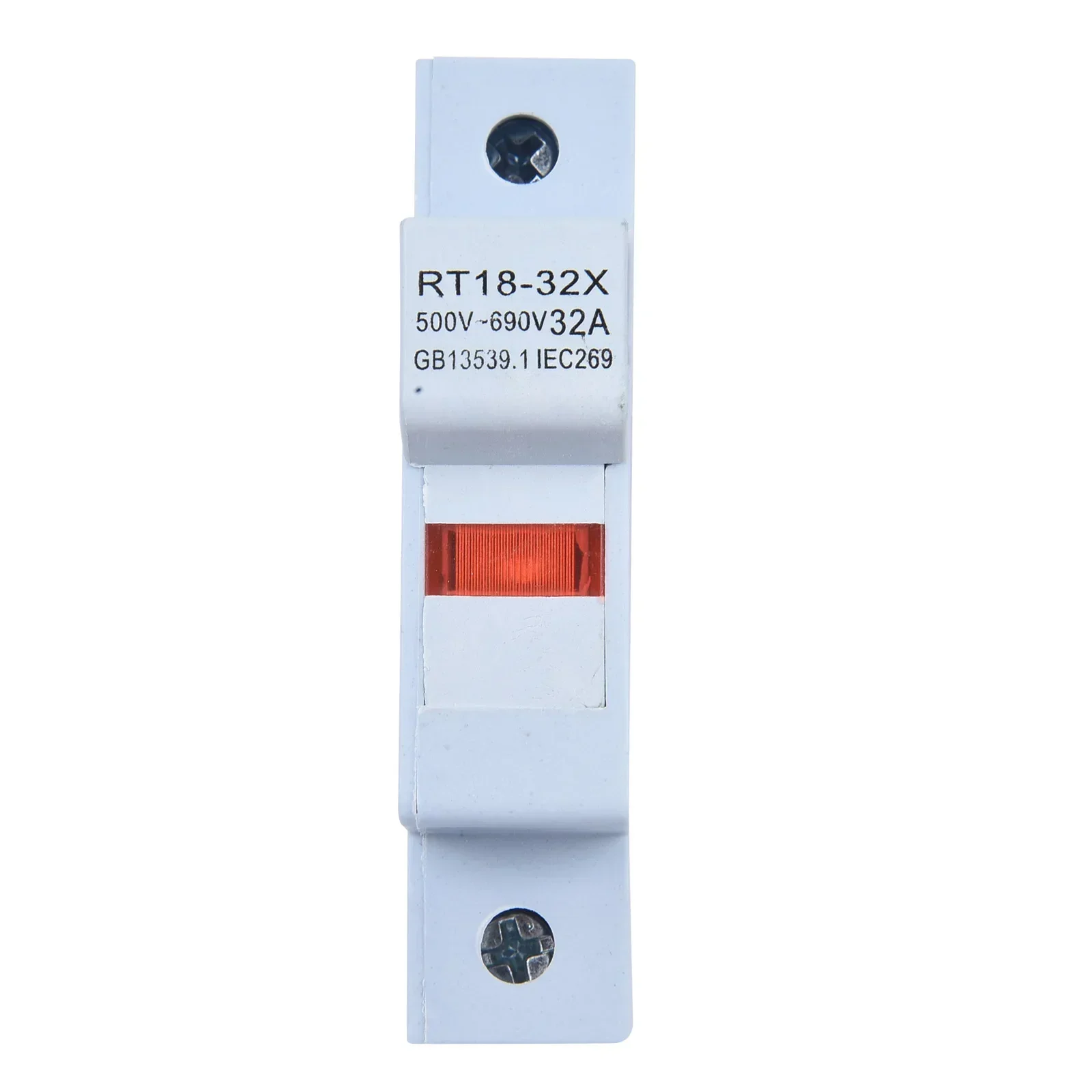 RT1832X 1P 32A Fuse Holder Reliable Installation on DIN Rail Flame Retardant Shell External Pure Copper Terminal