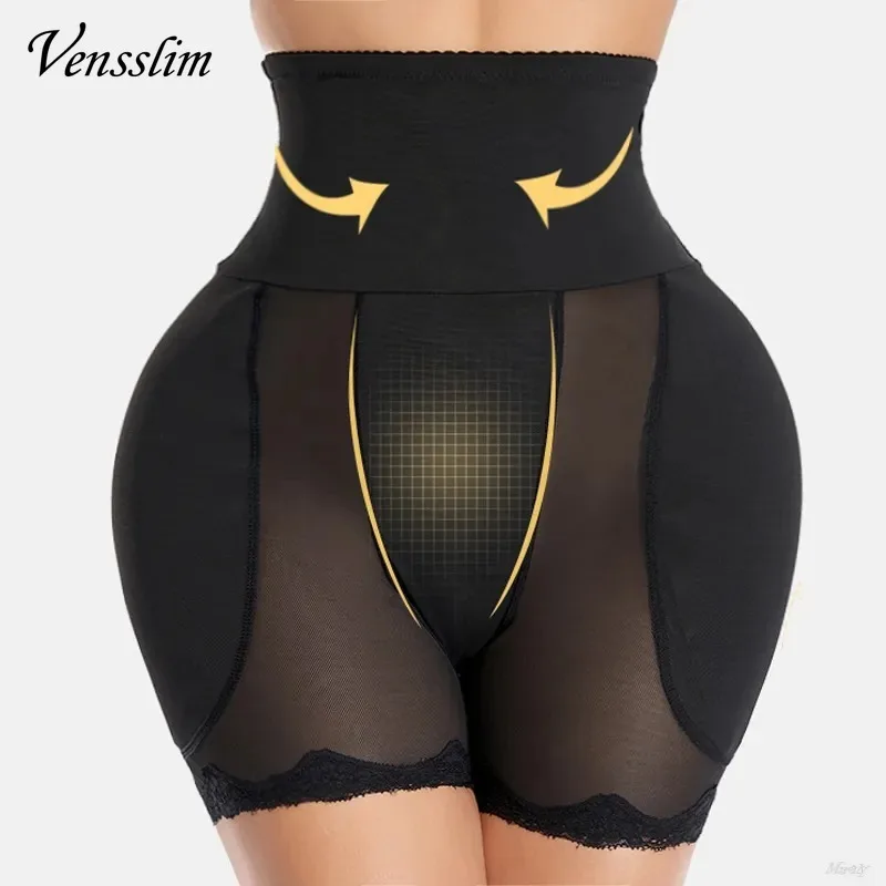 Vensslim Bodysuit Shapewear Pad Butt Lifter Panties Waist Trainer Women Tummy Control Body Shaper Hip Enhancer Thigh Slimming