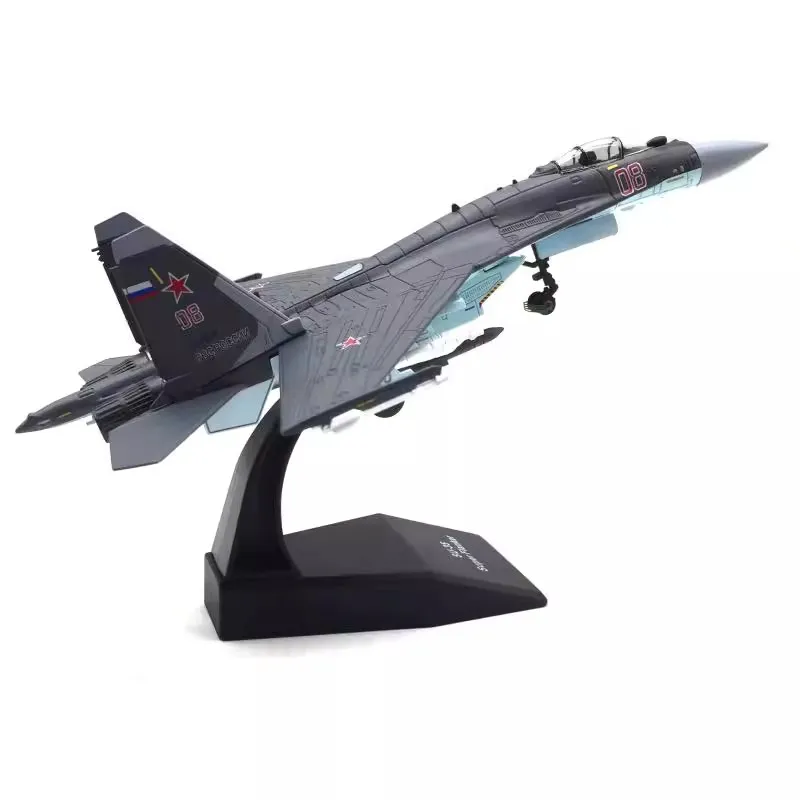 1/100 Scale Russian Su-35 Fighter Simulation Model Miniature Metal Alloy Aircraft Collectible Replica Model