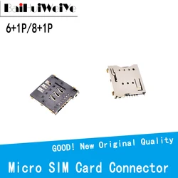 Conector de tarjeta Micro SIM, parche autoperforante de buena calidad, 6 + 1 P / 8 + 1 P, ranura para tarjeta SIM, 1 piezas, nuevo, MUP-C792