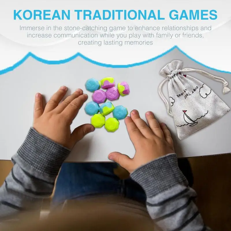 Stone Throwing Korean Game Funny Catch Stone Desktop Games Fun Stone Catching Toy Family Night Games For Hand Eye Coordination